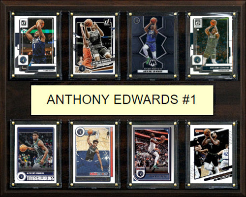 Anthony Edwards #1 Plaque 8 Cards Hoops Prizm Donruss 2023 2024 2022 Minnesota Timberwolves