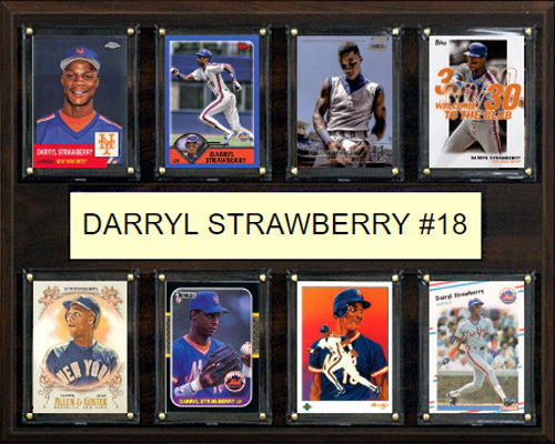 Darryl Strawberry #18 Plaque 8 Cards Topps Bowman 2023 2024 2022 New York Mets