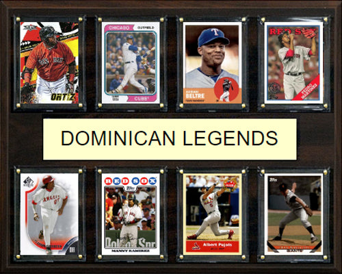 Dominican Republic Legends Plaque 8 Cards David Ortiz Beltre Pujols Sosa