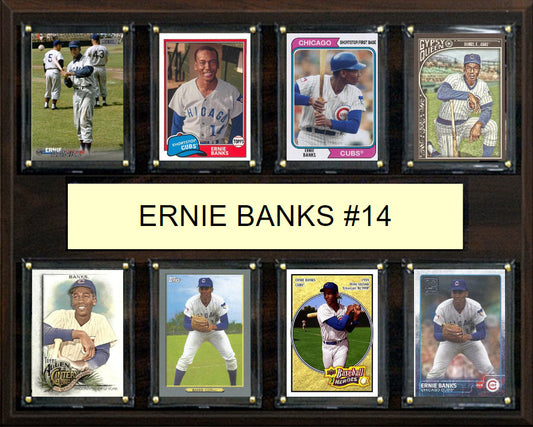 Ernie Banks #14 Plaque 8 Cards Topps Bowman 2023 2024 Chicago Cubs