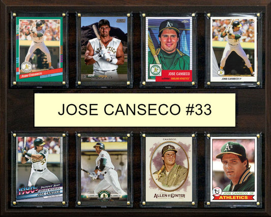 Jose Canseco 8 Card Plaque Topps Bowman 2023 2024 Oakland Athletics