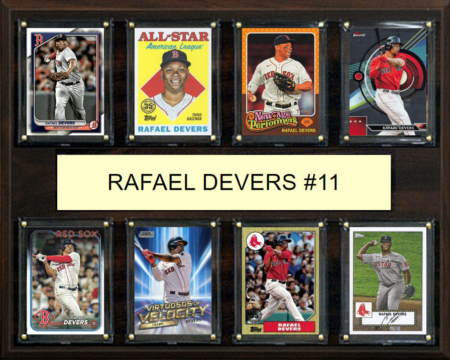 Rafael  Devers 11 8 Card Plaque Topps Bowman 2023 2024 Boston Red Sox