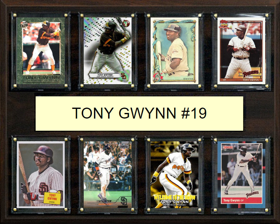 Tony Gwynn 8 Card Plaque Topps Bowman 2023 2024 San Diego Padres