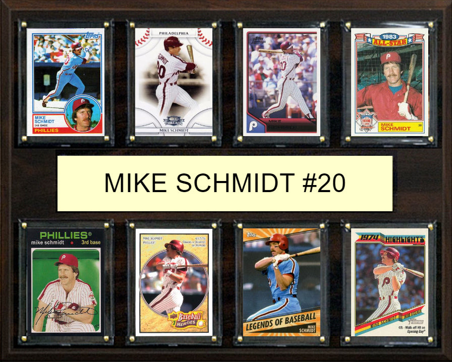 Mike Schmidt 20 8 Card Plaque Topps Bowman 2023 2024 Philadelphia Phillies