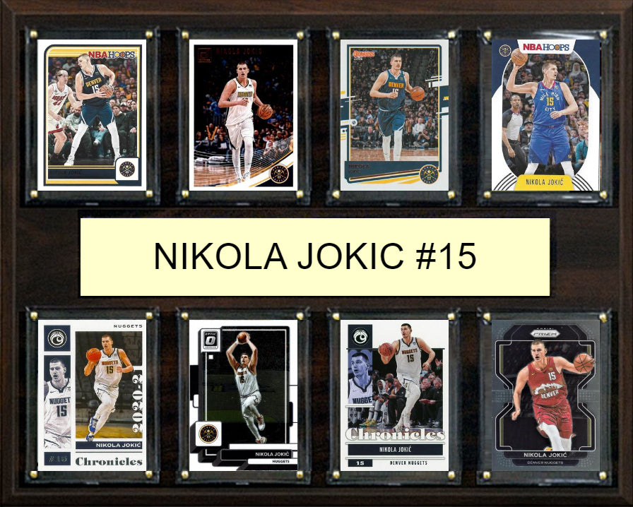 Nikola Jokic 8 Card Plaque Donruss Hoops Fleer Topps 2023 2024 Denver Nuggets