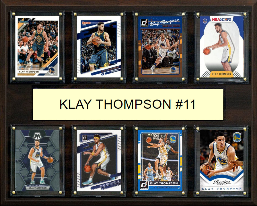 Klay Thompson 8 Card Plaque Donruss Hoops Fleer Topps 2023 2024 Golden State Warriors