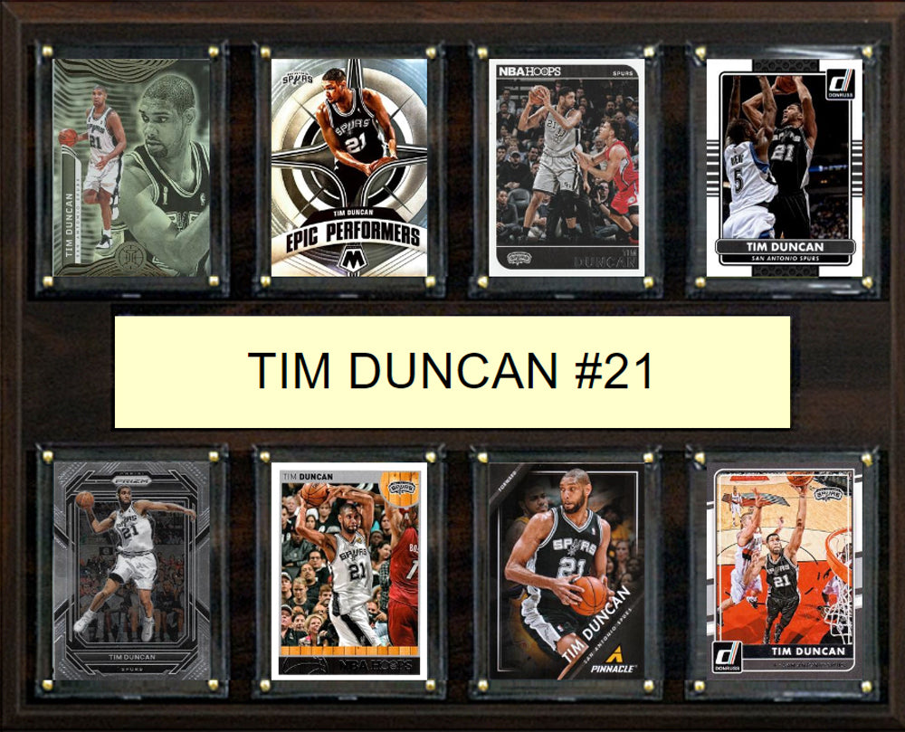 Tim Duncan #21 Plaque 8 Cards Hoops Prizm Donruss 2023 2024 2022 San Antonio Spurs