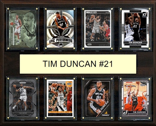 Tim Duncan #21 Plaque 8 Cards Hoops Prizm Donruss 2023 2024 2022 San Antonio Spurs