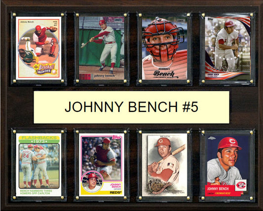 Johnny Bench #5 Plaque 8 Cards Topps Bowman 2023 2024 2022 Cincinnati Reds