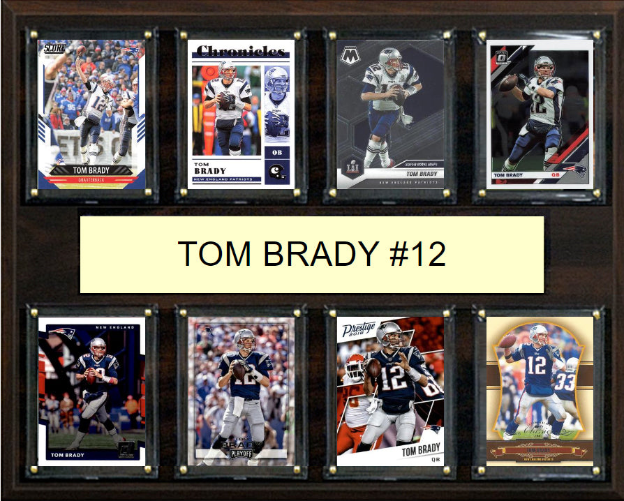 Tom Brady Plaque 8 Cards 12 " x 15" Donruss Score Panini New England Patriots