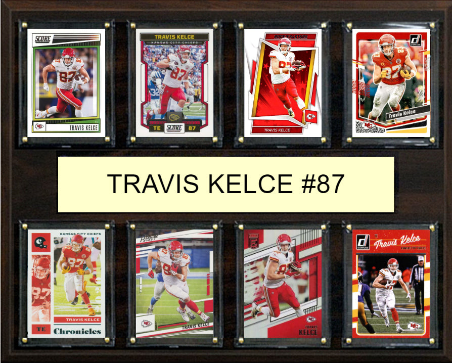 Travis Kelce Plaque 8 Cards 12 " x 15" Donruss Score Panini Kansas City Chiefs