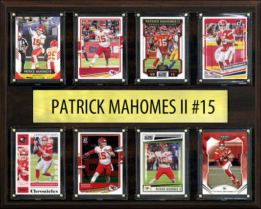 Patrick Mahomes II 8 Card Plaque Donruss Score Panini 2023 2024 Kansas City Chiefs