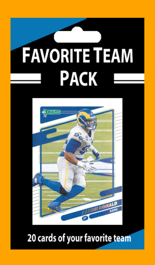 20 Card Team Pack Los Angeles Rams Aaron Donald 2024 2023 Score Donruss