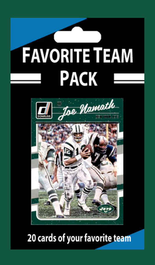 20 Card Team Pack New York Jets Joe Namath 2024 2023 Score Donruss