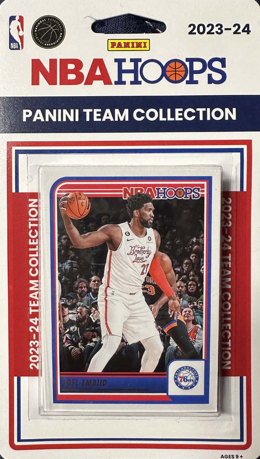 Philadelphia 76ers 2023 2024 Hoops Factory Sealed Team Set Joel Embid