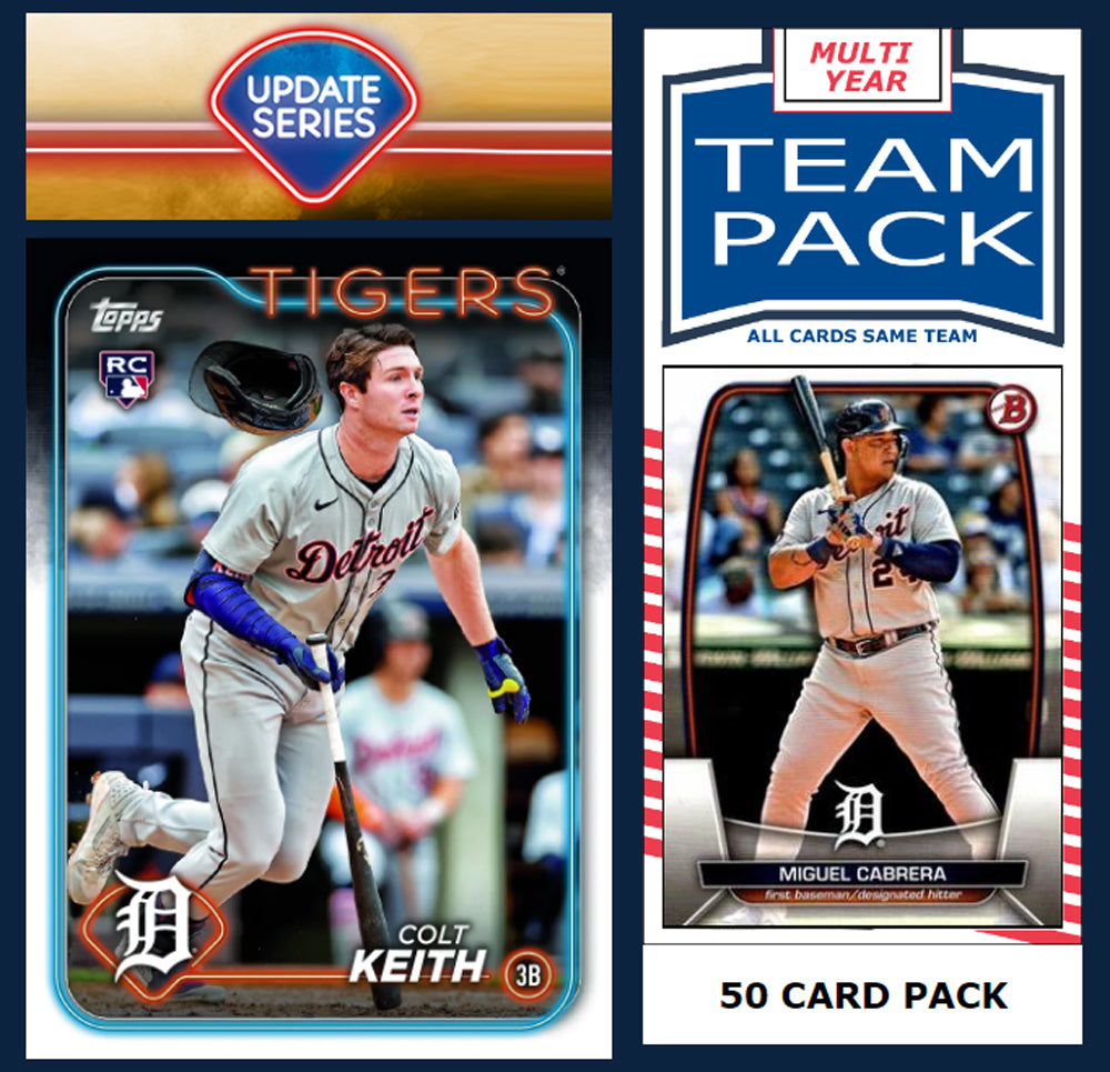 2024 Topps Update Team Set Detroit Tigers Colt Keith RC 50 Pack Cabrera