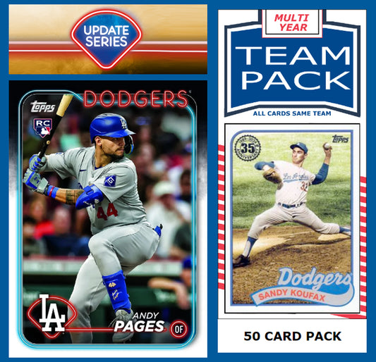 2024 Topps Update Team Set Los Angeles Dodgers Ohtani Yamamoto 50 Pack Koufax