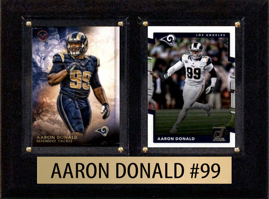 Aaron Donald Score Donruss 2023 2024  2 Card 6" x 8" Plaque LA Rams