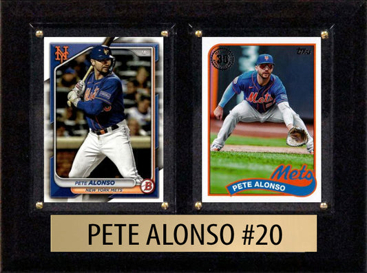 Pete Alonso New York Mets 2024 Topps Bowman 2 Card Plaque 6x8