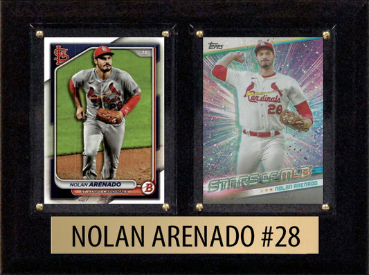 Nolan Arenado St Louis Cardinals 2024 Topps Bowman 2 Card Plaque 6x8