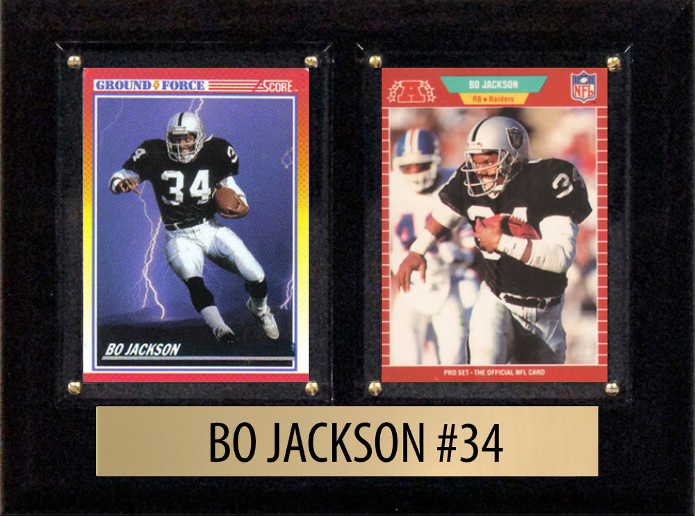 Bo Jackson Score Pro Set 2 Card 6" x 8" Plaque Raiders