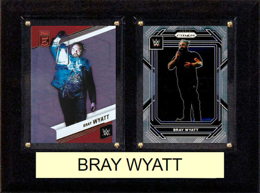 WWE Bray Wyatt Plaque Topps Panini 2 Card Plaque 6x8