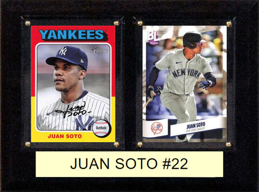 Juan Soto New York Yankees 2024 Topps Heritage Card Plaque 6x8