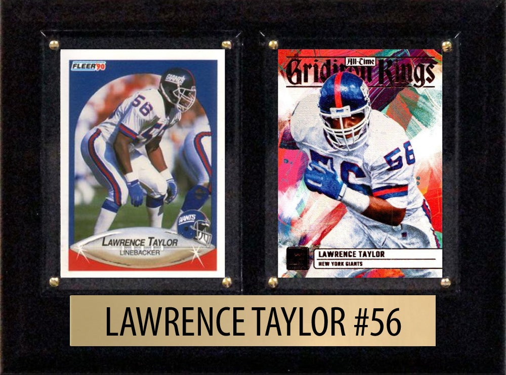 Lawrence Taylor LT Score Donruss 2023 2024  2 Card 6" x 8" Plaque New York Giants