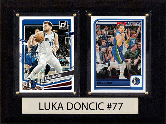 Luka Doncic Dallas Mavericks 2023-2024 Hoops Donruss 2 Card Plaque 6x8