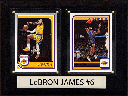 LeBron James 2 Card Plaque 6" x 8"