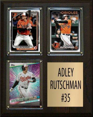 Adley Rutschman #35 3 Card Plaque Topps Bowman 2023 2024 Baltimore Orioles