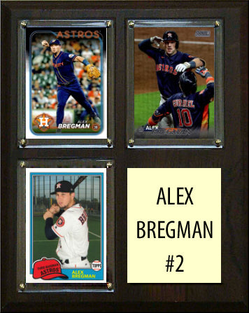 Alex Bregman 2 3 Card Plaque Topps Bowman 2023 2024 Houston Astros