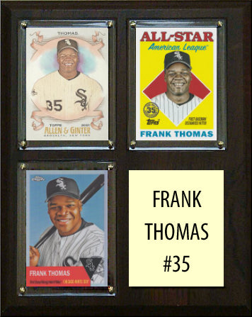 Frank Thomas 35 3 Card Plaque Topps Bowman 2023 2024 Chicago White Sox