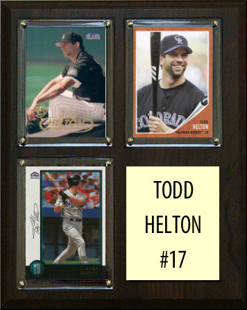 Todd Helton 3 Card Plaque Topps Bowman 2023 2024 Colorado Rockies