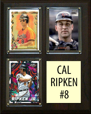 Cal Ripken #8 3 Card Plaque Topps Bowman 2023 2024 Baltimore Orioles