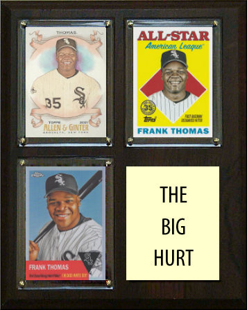 Frank Thomas The Big Hurt 3 Card Plaque Topps Bowman 2023 2024 Chicago White Sox