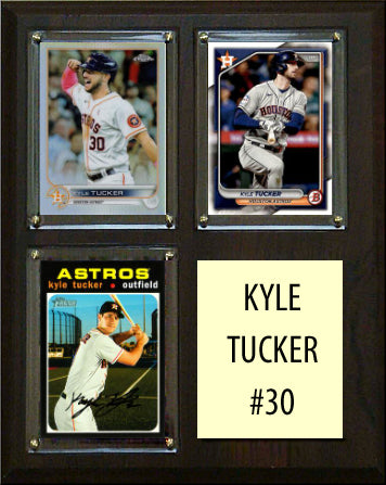 Kyle Tucker 3 Card Plaque Topps Bowman 2023 2024 Houston Astros