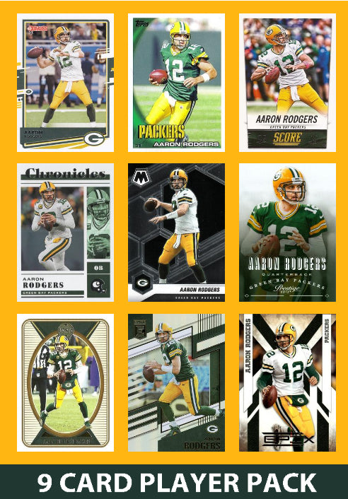 Aaron Rodgers 9 Card Player Pack 2023 Donruss Panini Score Green Bay Packers