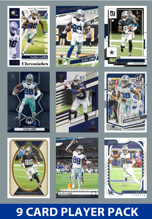 CeeDee Lamb 9 Card Player Pack 2023 Donruss Panini Score Dallas Cowboys