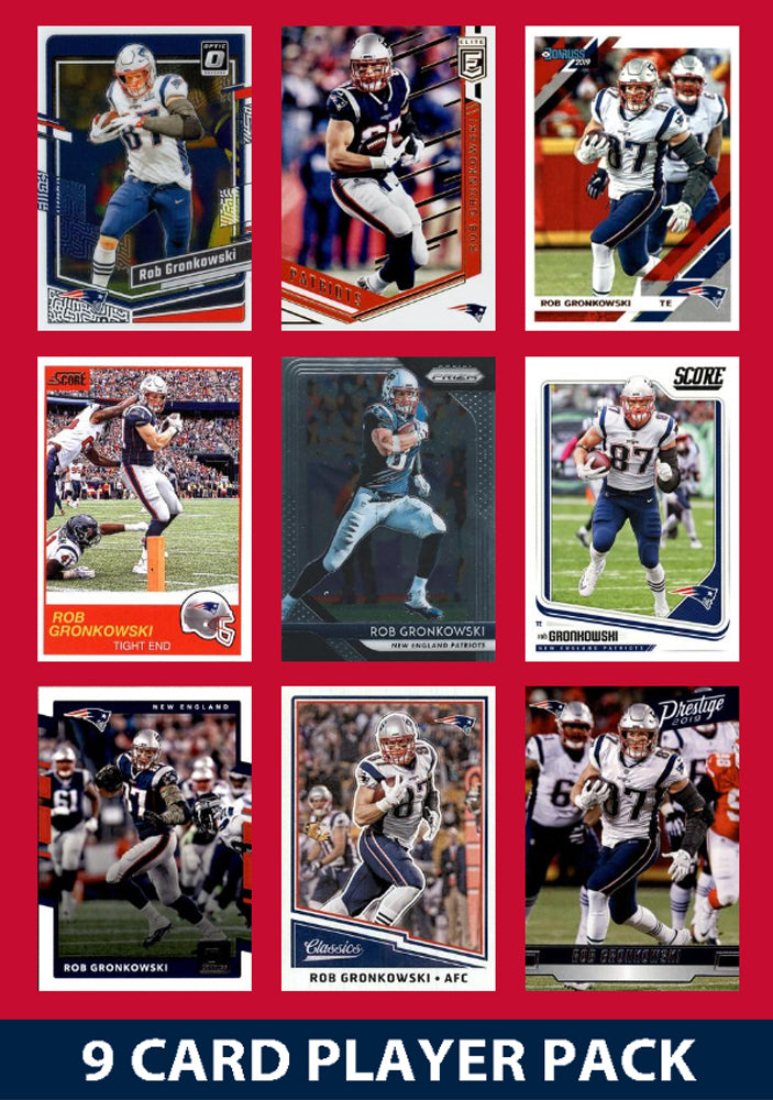 Rob Gronkowski Gronk 9 Card Legend Pack Donruss 2023 2024 Topps Panini Score New England Patriots