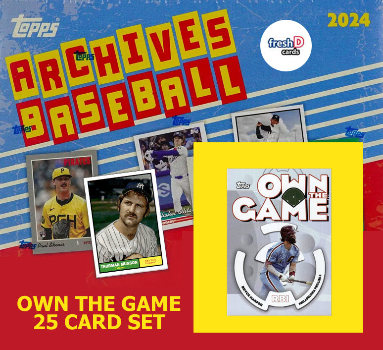 2024 Topps Archives Own The Game Complete Set 25 Cards Judge Elly Ohtani