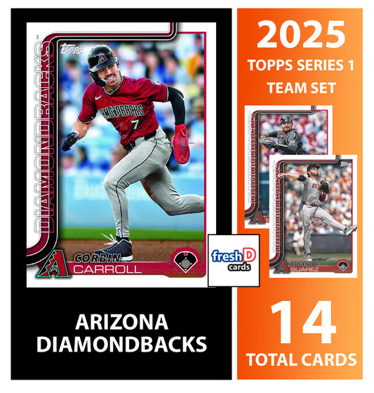 2025 Topps Series 1 Baseball Team Set 14 Cards Arizona Diamondbacks Corbin Carroll