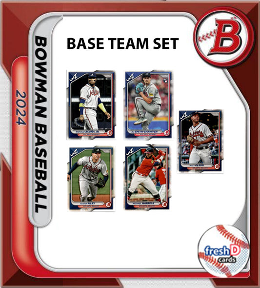 2024 BOWMAN Veterans & RC Team Set Atlanta Braves Acuna Olson Harris RIley Shawver