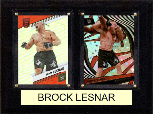 WWE Brock Lesnar Panini Topps 2 Card Plaque 6x8