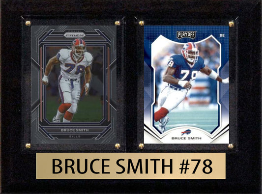 Bruce Smith Score Donruss 2023 2024  2 Card 6" x 8" Plaque Buffalo Bills