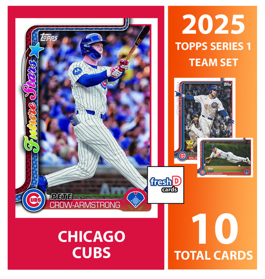 2025 Topps Series 1 Baseball Team Set 10 Cards Chicago Cubs PCA Pete Crow-Armstrong Busch