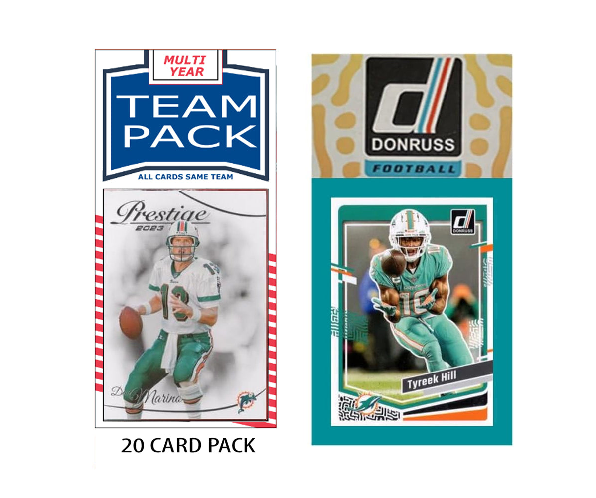 2023 Miami Dolphins Team Pack 20 Cards Dan Marino + 2023 Donruss Team Set