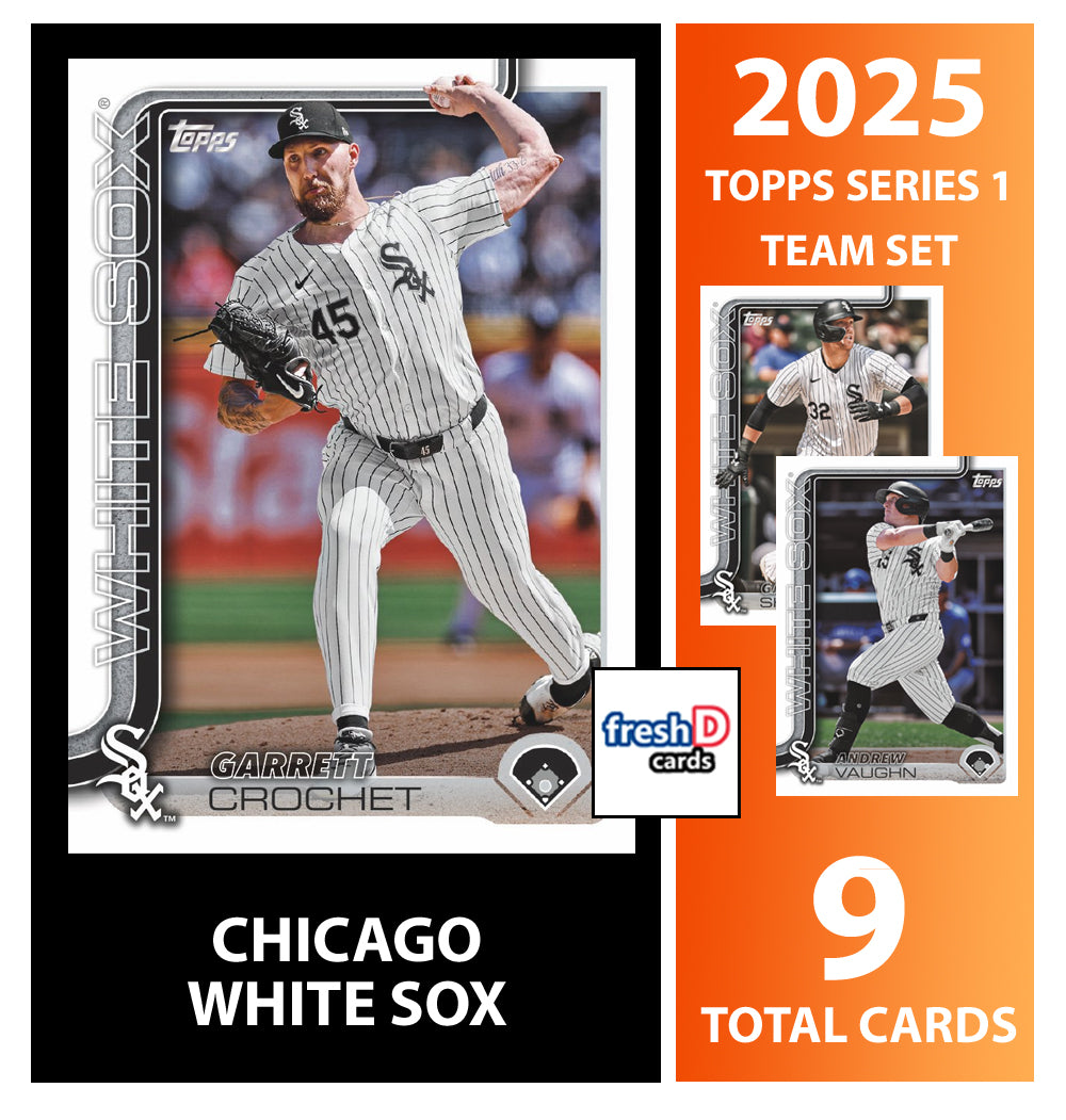 2025 Topps Series 1 Baseball Team Set 9 Cards Chicago White Sox Drew Thorpe RC