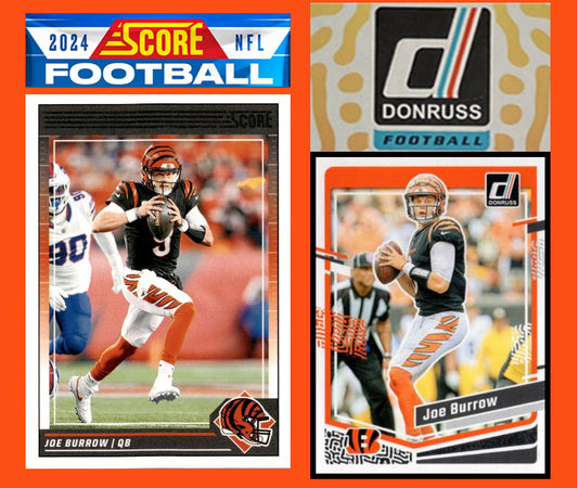 2024 SCORE NFL Cincinnati Bengals Team Set Joe Burrow + 2023 Donruss