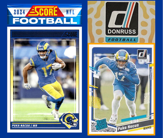 2024 SCORE NFL Los Angeles Rams Team Set Stafford + 2023 Donruss Puka Nacua RC